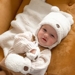Sherpa Teddy Bear Gift Set For Baby (4 accessories)