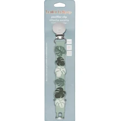 Silicone Pacifier Clip - Monstera