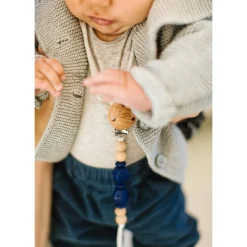 Silicone Pacifier Clip - Navy