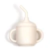 Silicone Straw Sippy Cup - Ivory