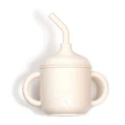 Silicone Straw Sippy Cup - Ivory