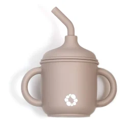 Silicone Straw Sippy Cup - Taupe
