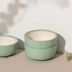 Silicone Suction Bowl with Lid - Sage