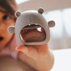 Silicone Teething Mitt - Sage Bear
