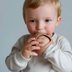 Silicone Teething Mitt - Taupe Bear