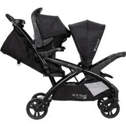 Sit N' Stand® Double 2.0 Stroller - Dash Black