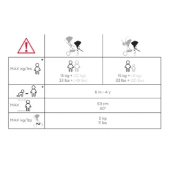 Sleek Sibling Seat - Gray Melange