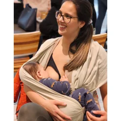 Snug Baby Wrap In Mint Fiber - Sand