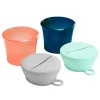 Snug Snack Cup with Silicone Lid - Navy / Orange