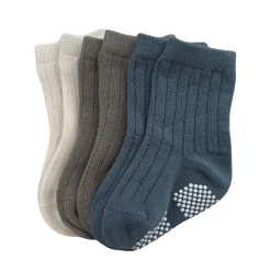 Socks (3) Sizes 6-36m- Grey Blue