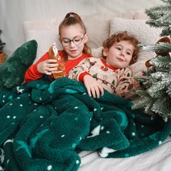 Soft Flannel Blankets- Green Tree