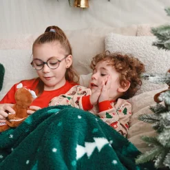 Soft Flannel Blankets- Green Tree