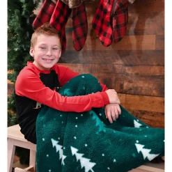 Soft Flannel Blankets- Green Tree