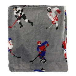Soft Plush Throw - Hockey
