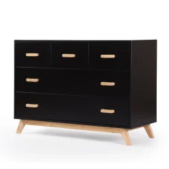 Soho 5-Drawer Dresser - Black / Natural
