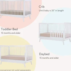 Soho 3-In-1 Convertible Crib - White