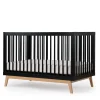 Soho 3-in-1 Convertible Crib - Black / Natural