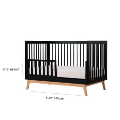 Soho 3-in-1 Convertible Crib - Black / Natural