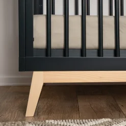 Soho 3-in-1 Convertible Crib - Black / Natural