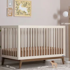 Soho 3-in-1 Convertible Crib - Almond Milk / Walnut