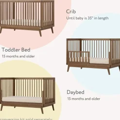 Soho 3-In-1 Convertible Crib - Walnut
