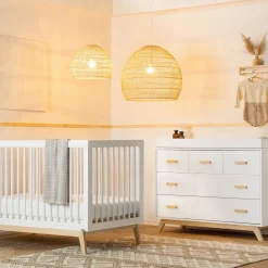 Soho 3-in-1 Convertible Crib - White / Natural