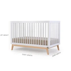 Soho 3-in-1 Convertible Crib - White / Natural