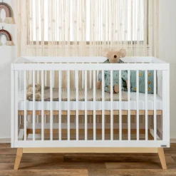 Soho 3-in-1 Convertible Crib - White / Natural