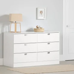 Spark 6 Drawer Chest - White