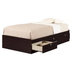 Spark Twin Mates Bed with Drawers - Chocolate