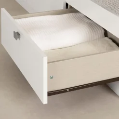 Spark Twin Mates Bed with Drawers - Pure White
