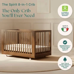 Spirit 8-in-1 Convertible Crib- Walnut