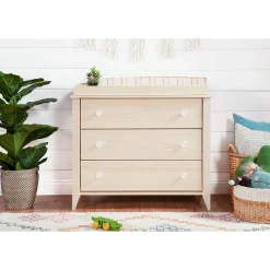 Sprout 3-Drawer Changer Dresser - Washed Natural / White
