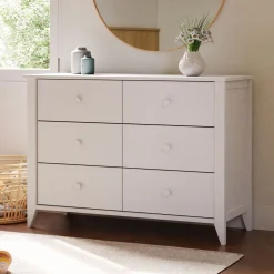 Sprout 6-Drawer Double Dresser - White