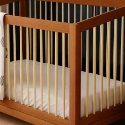 Sprout 4-in-1 Convertible Crib withToddler Bed Conversion Kit - Chestnut / Natural