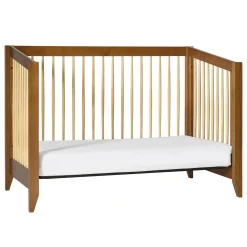 Sprout 4-in-1 Convertible Crib withToddler Bed Conversion Kit - Chestnut / Natural