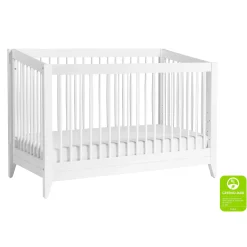 Sprout 4-in-1 Convertible Crib withToddler Bed Conversion Kit - White