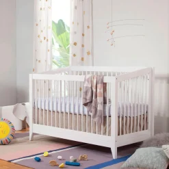 Sprout 4-in-1 Convertible Crib withToddler Bed Conversion Kit - White