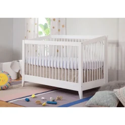 Sprout 4-in-1 Convertible Crib withToddler Bed Conversion Kit - White