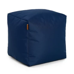Square Ottoman and Footrest - Navy Blue