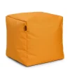 Square Ottoman and Footrest - Clementine Yellow