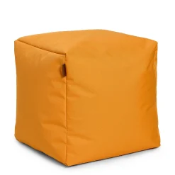 Square Ottoman and Footrest - Clementine Yellow