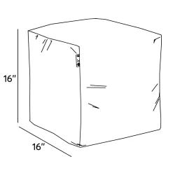 Square Ottoman and Footrest - Onyx Black