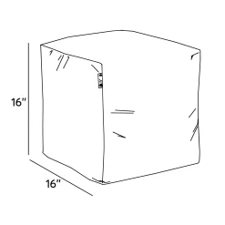 Square Ottoman and Footrest - Boreal Green
