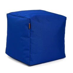 Square Ottoman and Footrest - Indigo Blue