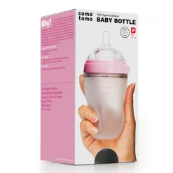 Squeezable Natural Flowing Bottle 8oz - Pink