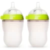 Squeezable Natural Flowing Bottle 8oz Set of 2 - Green