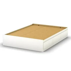 Step One Double Mates Bed with 3 Drawers - Pure White