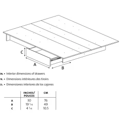 Step One Double Platform Bed - Pure Black