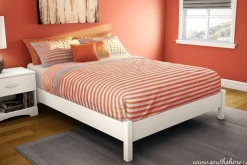 Step One Double Platform Bed - Pure White